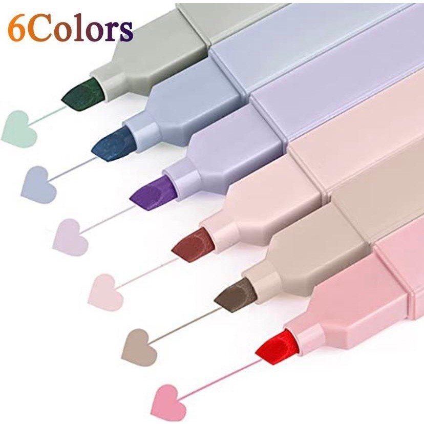6 Cores PASTEL CY/WD Protetor Olhos Marca texto Caneta Iluminador Quadrada Barato em Oferta na Shopee