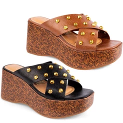 Tamanco Vizzano Feminino Sandália Anabela Original Plataforma 6559-102