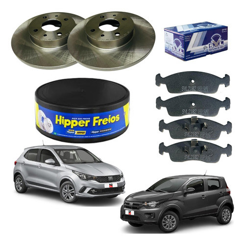 Kit Disco De Pastilha Freio Fiat Argo Mobi 1.0 2017 / 2023.. em Oferta na Shopee