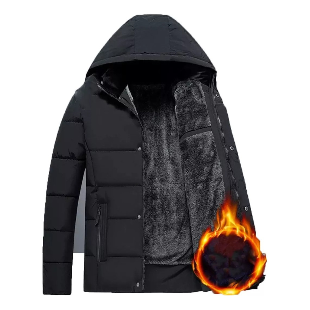 Blusa Jaqueta De Frio Com Capuz Quentinha Forrada Com Pêlo