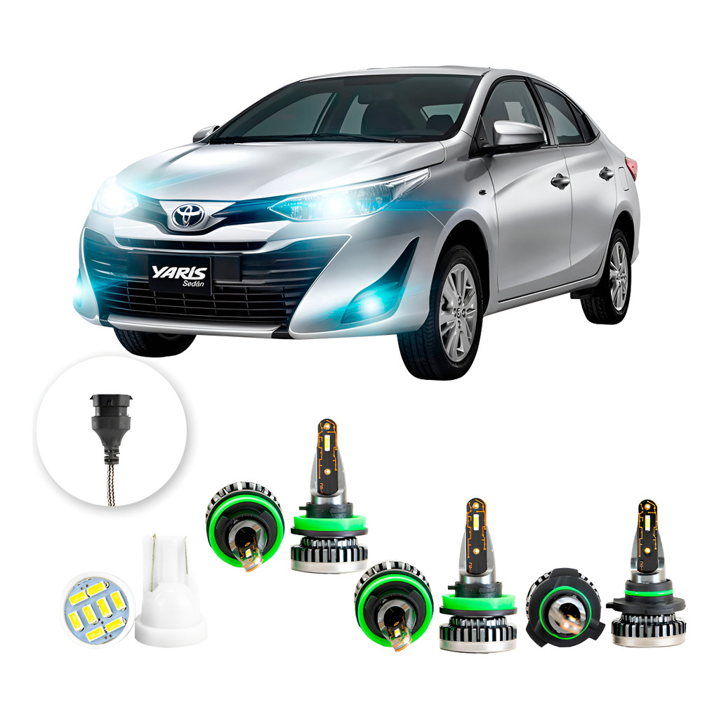Kit Ultra Led Nano Toyota Yaris 2018 A 2022 30000lm