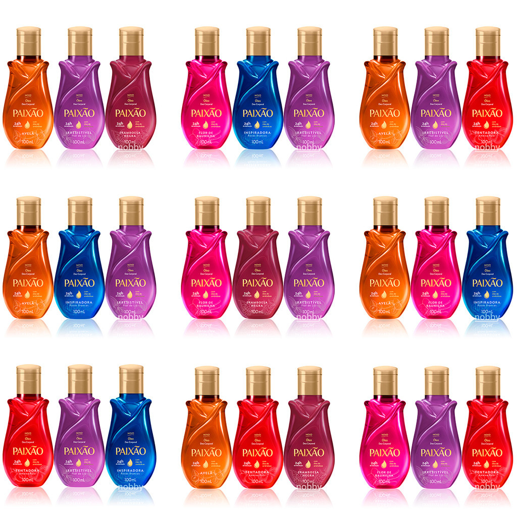 Kit Óleo Corporal Paixão 100ml 3 unidades