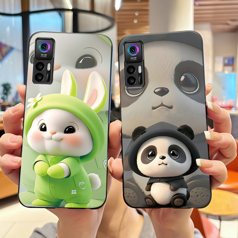 2026 Novo Design Caso Para TCL 30 5G/+ 5G Rosa Branco Fusão Arco Padrão Capa À Prova De Choque De Moda Preto Macio em Oferta na Shopee