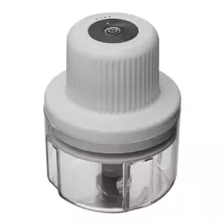 Mini Processador USB Branco Plástico Lyor para Alho Cebola Temperos Ervas Frutas Legumes Cozinha Prático Compacto Diário