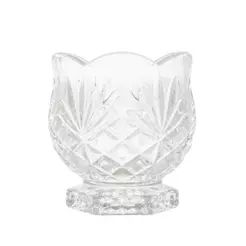 Porta Colher de Cristal Dublin Lyor Descanso de Colher Organizador Talheres Cozinha Balcão Mesa Posta Decoração Elegante