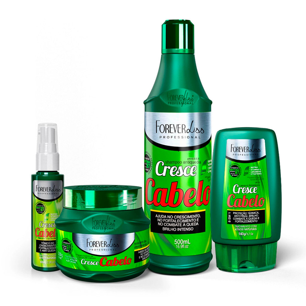 Kit Cresce Cabelo Completo  Forever Liss 4 Produtos