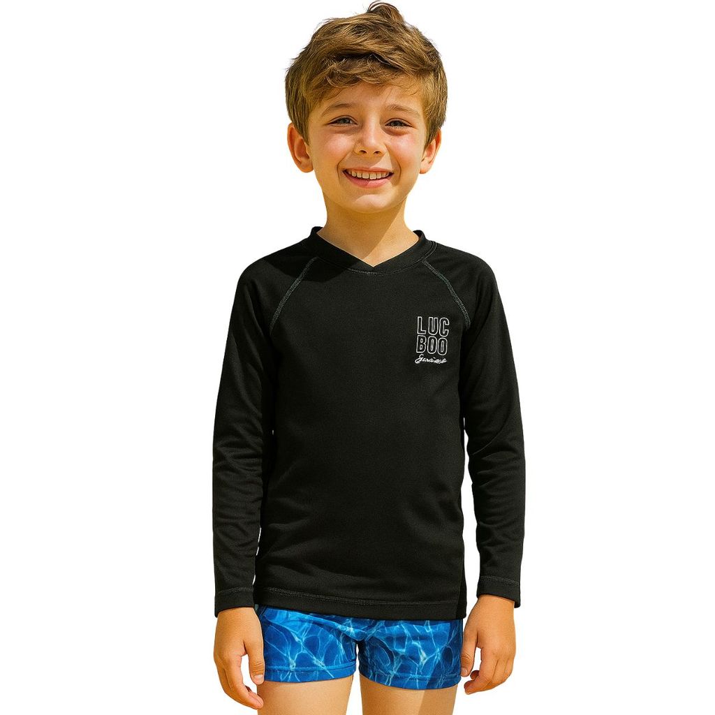 Camiseta Luc.Boo Malha Uv Dry C/ Proteção Uv 50+ Preto Verão