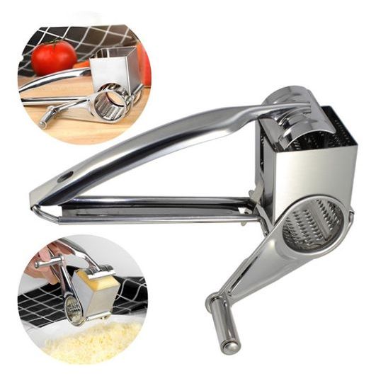 Ralador Manual Queijo Presunto Legumes Manivela Aço Inoxidável Processador Calabresa Pizzaria Frios