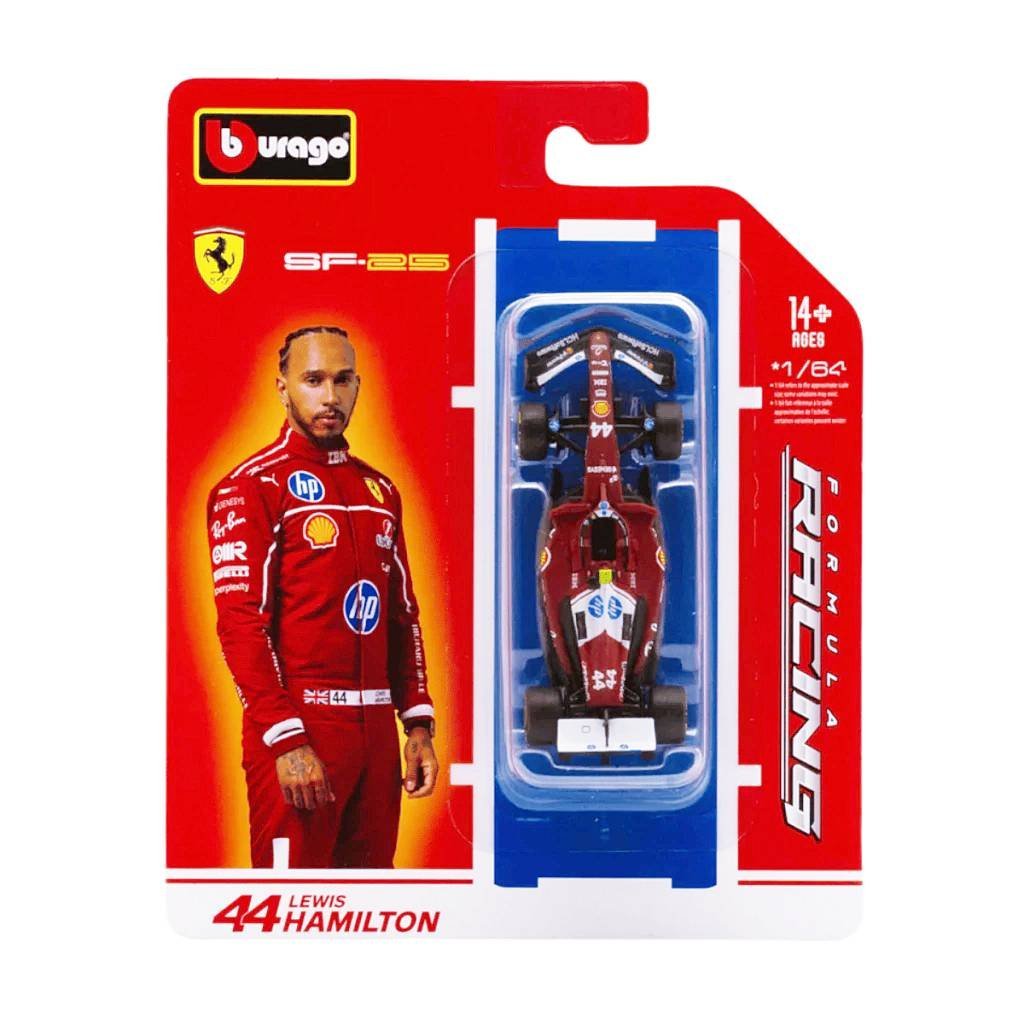 Miniatura Carro Formula 1 Ferrari SF-25 - #44 L. Hamilton - Formula Racing - (2025) - 1:64 - Burago