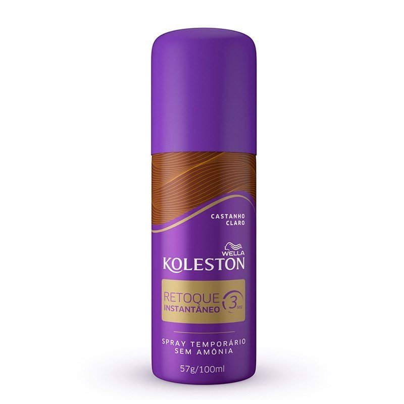 Retoque De Raiz Koleston Spray Castanho Claro 57g em Oferta na Shopee