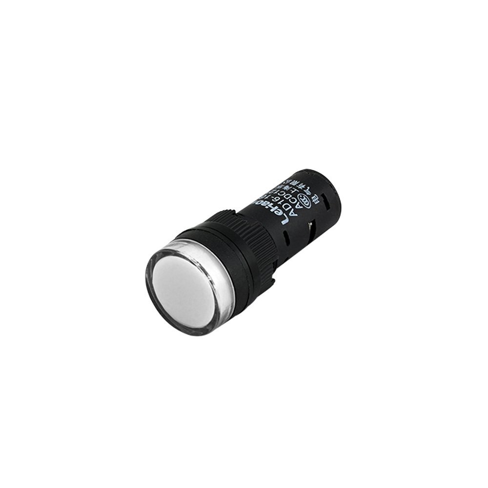 Sinaleiro Indicador c/ Led  12V AD16-16C 16MM Branco