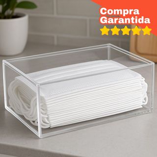 Organizador Acrílico Articulado Caixa Porta Luvas Máscaras Toucas em Oferta na Shopee