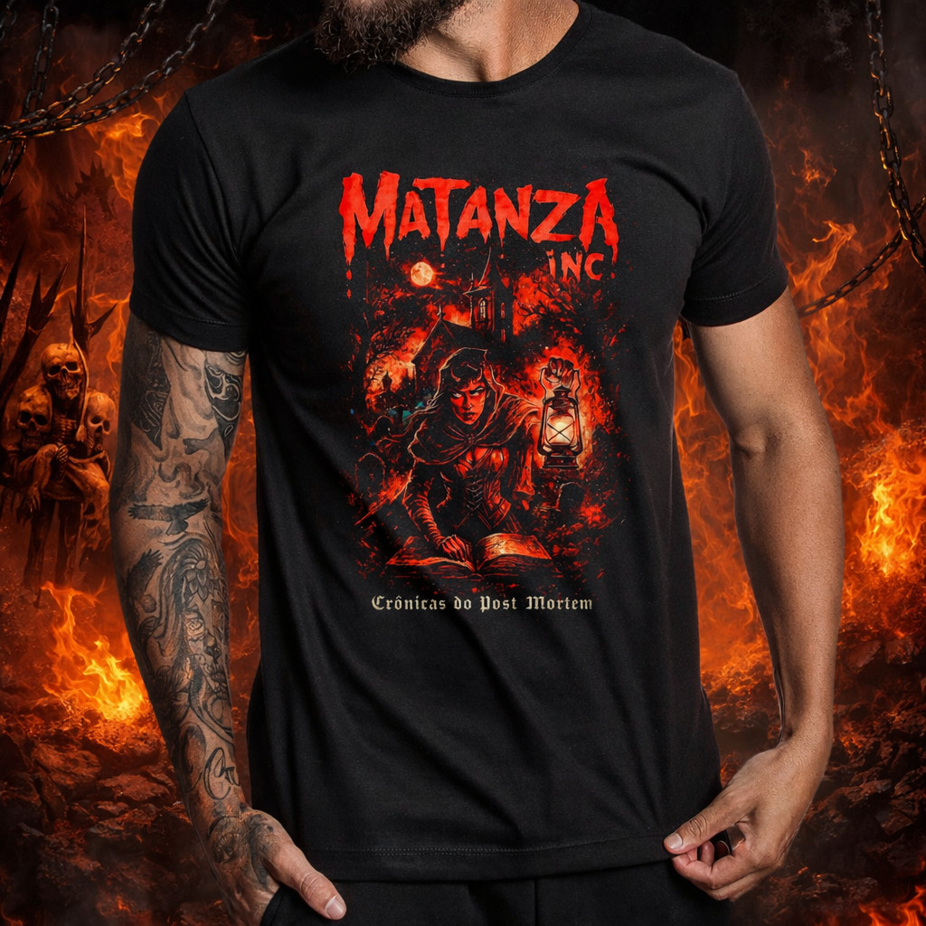 Camiseta Banda Matanza Inc Camisa Rock Metal