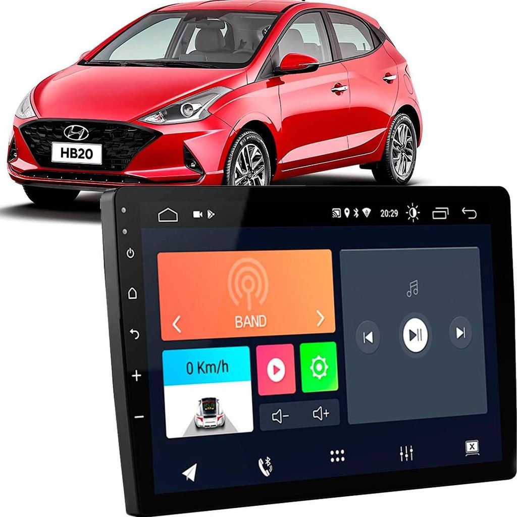 Multimidia HB20 2020 2021 2022 2023 2024 2025 Android Espelhamento USB BT Plug and Play