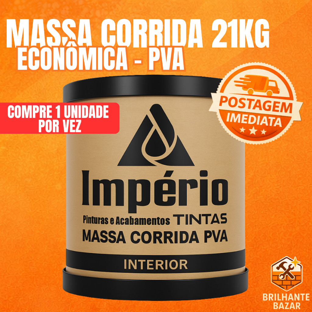 Massa Corrida PVA Premium 21kg Império Revestimento parede Interior em Oferta na Shopee