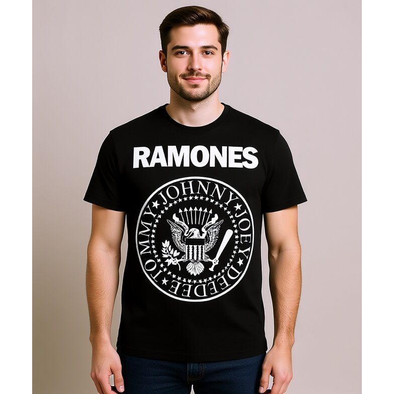 Camisa Camiseta Banda Rock Ramones Linkin Park SlipKnot Guns N´ Roses ACDC Nirvana Estampa Exclusiva 100% Algodão