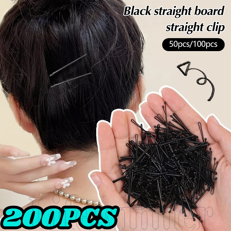 50-200 Unidades Mini Grampos De Cabelo Pretos-Para Mulheres , Meninas , Uso Diário-Bobby Pin Invisível Em Forma De U-Ace