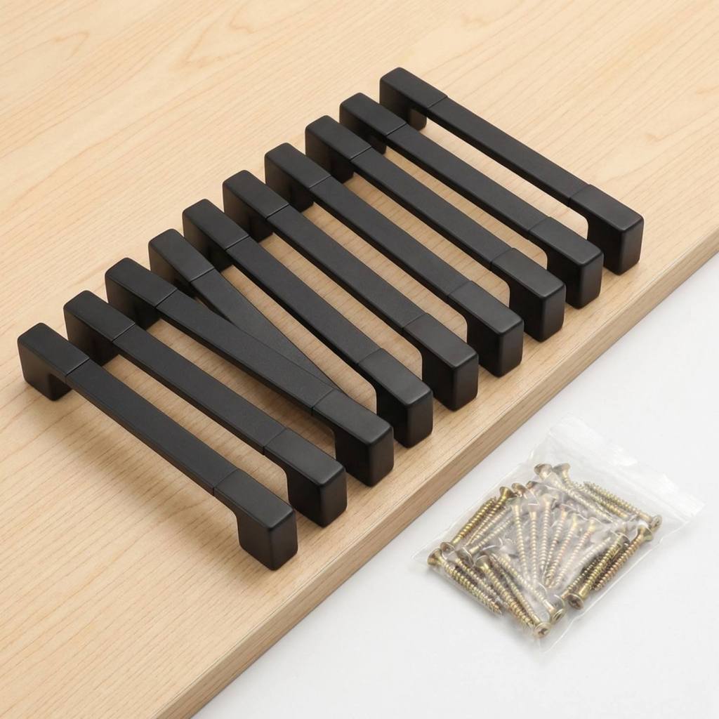 Puxador Sense Black 128mm Design Minimalista Premium -Kit 10 em Oferta na Shopee