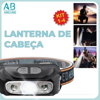 Lanterna de Cabeça Led Alta Potência com vidro óptico carregador USB Bivolt em Oferta na Shopee