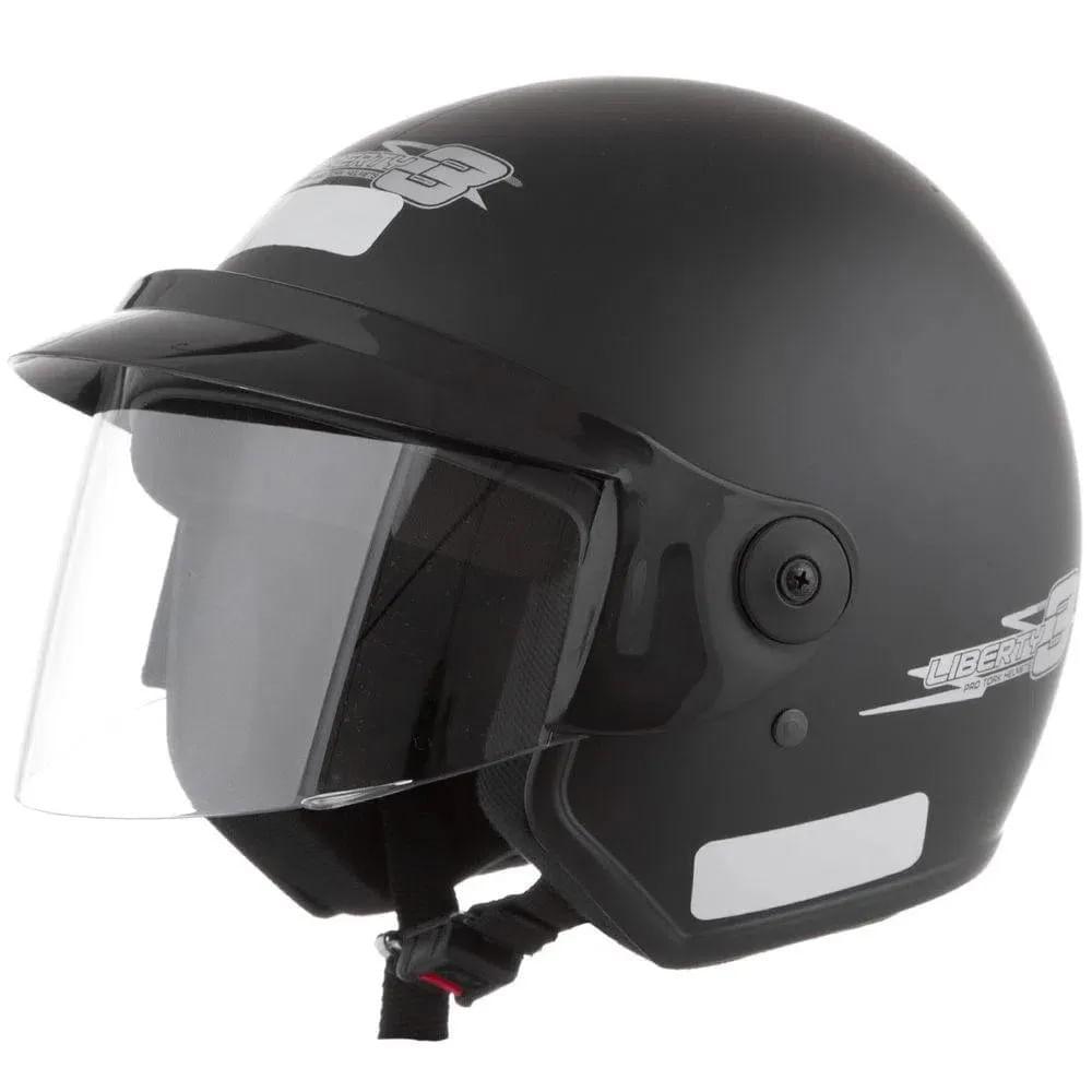 Capacete Moto Liberty Three Pro Tork Tam 58 Fechado Preto em Oferta na Shopee