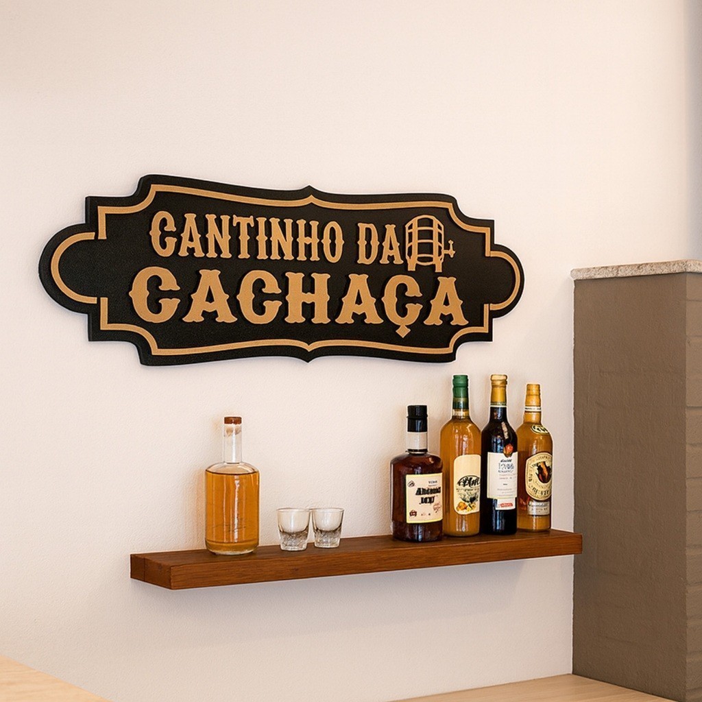 Placa Cantinho da Cachaça Decoração para Bar Cantinho do Churrasco em Oferta na Shopee