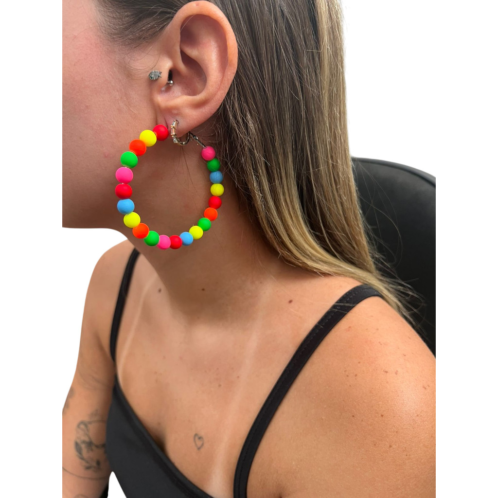 Brinco Carnaval Bloquinho Colorido Flor Teen Artesanal