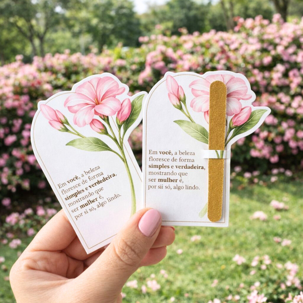 Kit Tag de Flor Corte Especial + Mini Lixa Brinde Mimo CLiente em Oferta na Shopee