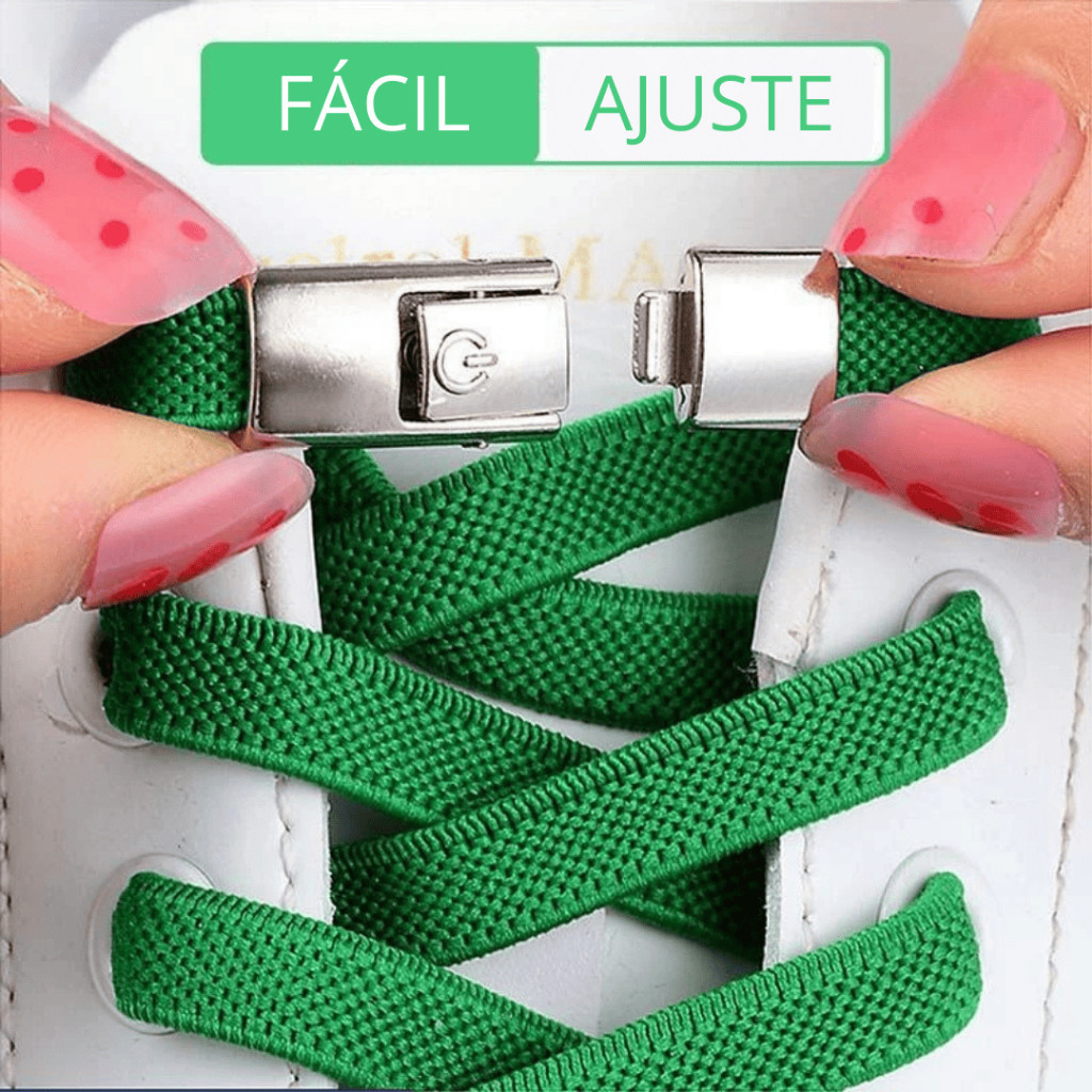 Cadarço Elástico Gradiente Sem Amarração com Trava de Pressão Infantil e Adulto em Oferta na Shopee