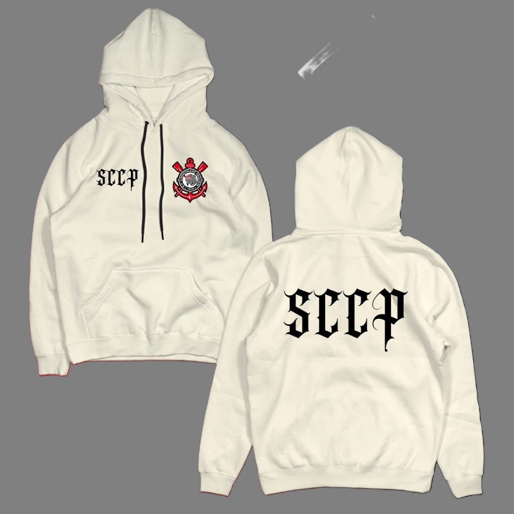 Blusa Moletom Canguru Unissex Algodão SCCP Corinthians Timão Time do Povo Frio Flanelado Jogo Yuri Alberto