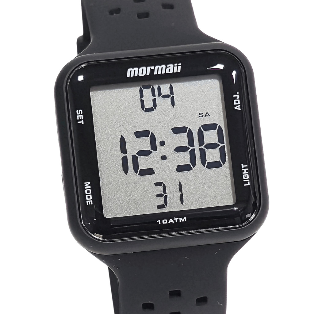 Relógio Mormaii Wave Digital Preto Silicone MO6600/8P