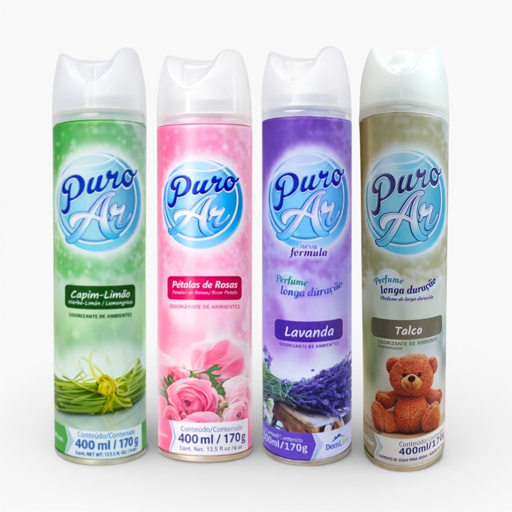 Aromatizador de Ambientes Puro Ar 350/400ml Perfuma e Dura Mais