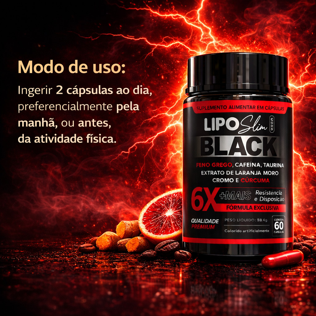 Slim Black 6 + Energia e Disposição - Ação 6 em 1 em Oferta na Shopee