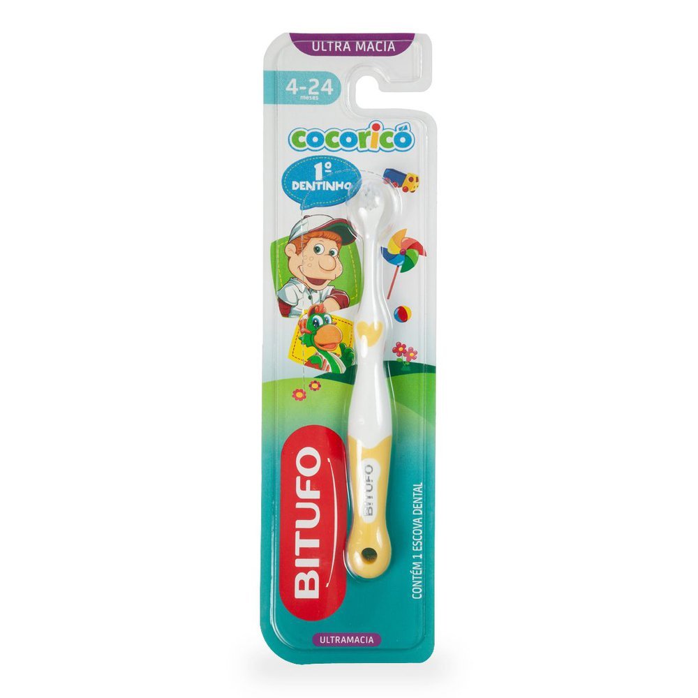 Escova Dental Infantil Bitufo Cocoricó 1º Dentinho