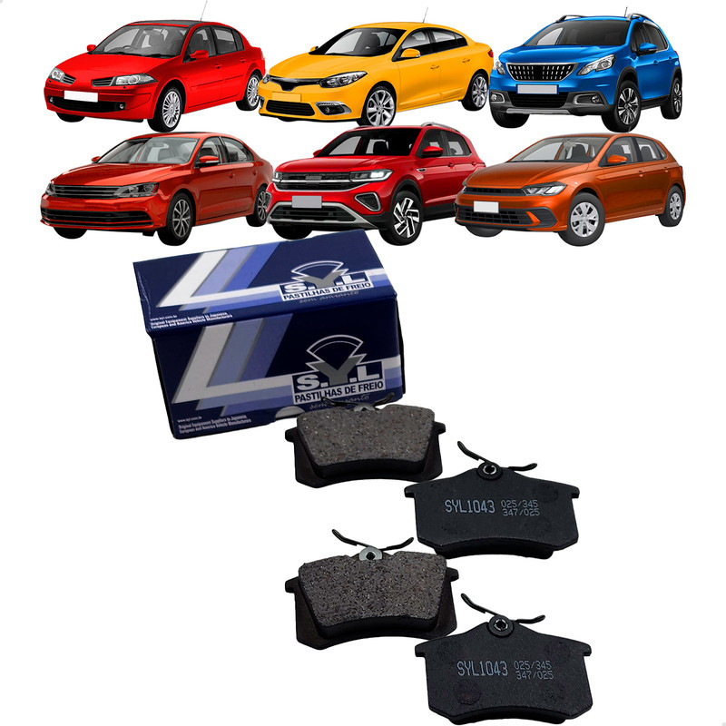 Pastilha Freio Traseira A3 A4 C3 C4 Lounge Megane Fluence Jetta T-cross 2008 307 De 1993-2025