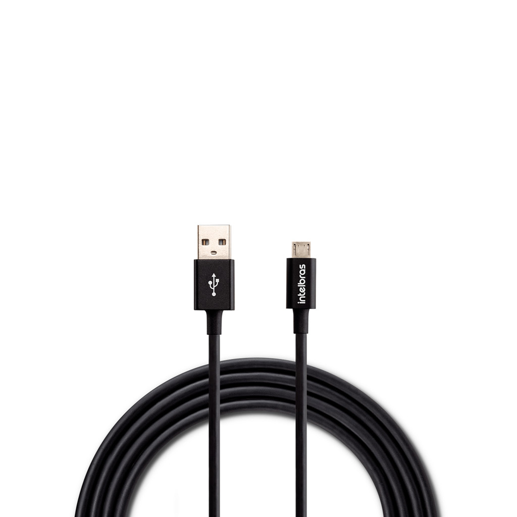 Cabo USB 1,2m PVC Preto Intelbras EUAB 12PP em Oferta na Shopee