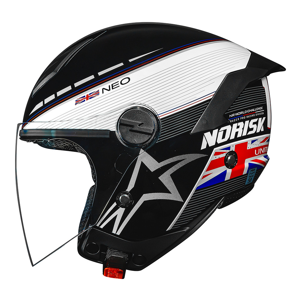 Capacete Norisk Neo Grand Prix United Kingdom em Oferta na Shopee