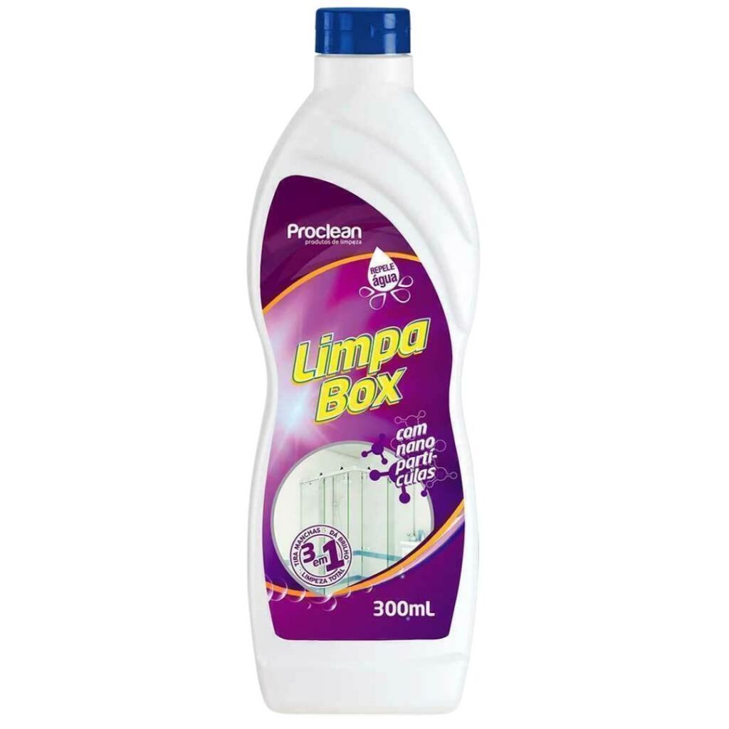 LIMPA BOX DE VIDRO LIMPA BOX BANHEIRO REPELE AGUA TIRA AS MANCHAS MELHORA O BRILHO 300ML em Oferta na Shopee