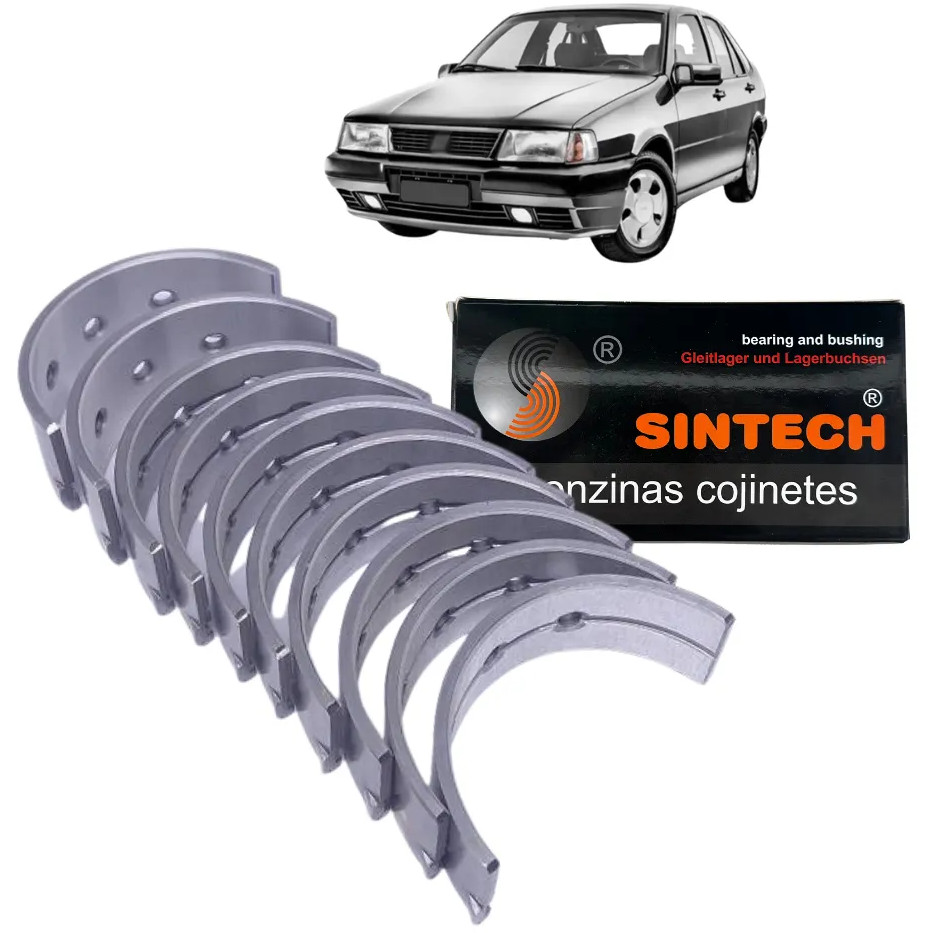 Bronzina de Mancal SINTECH para Fiat Tempra 2.0 8V 2.0 16V Etanol Gasolina Aspirado Turbo 1991 até 1999
