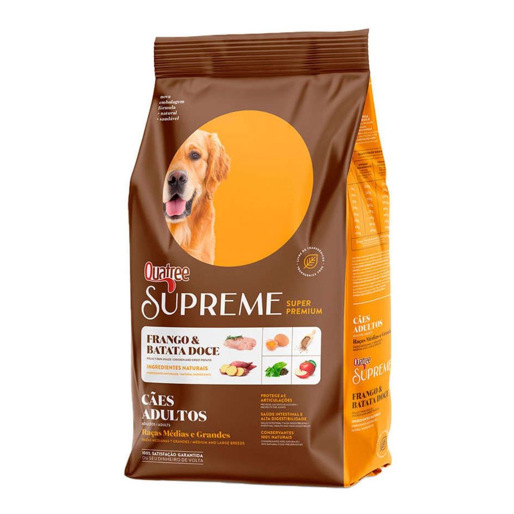 Ração Quatree Supreme Cães Adultos Frango e Batata Doce 15kg