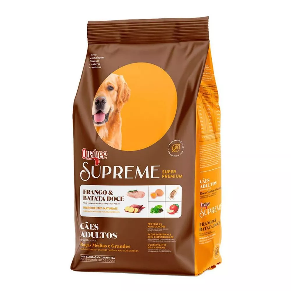 Ração Quatree Supreme Cães Adultos Frango e Batata Doce 15kg