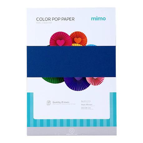 Papel Color Pop Azul Marinho Mimo - A4 - 180 gr - 25 unds em Oferta na Shopee