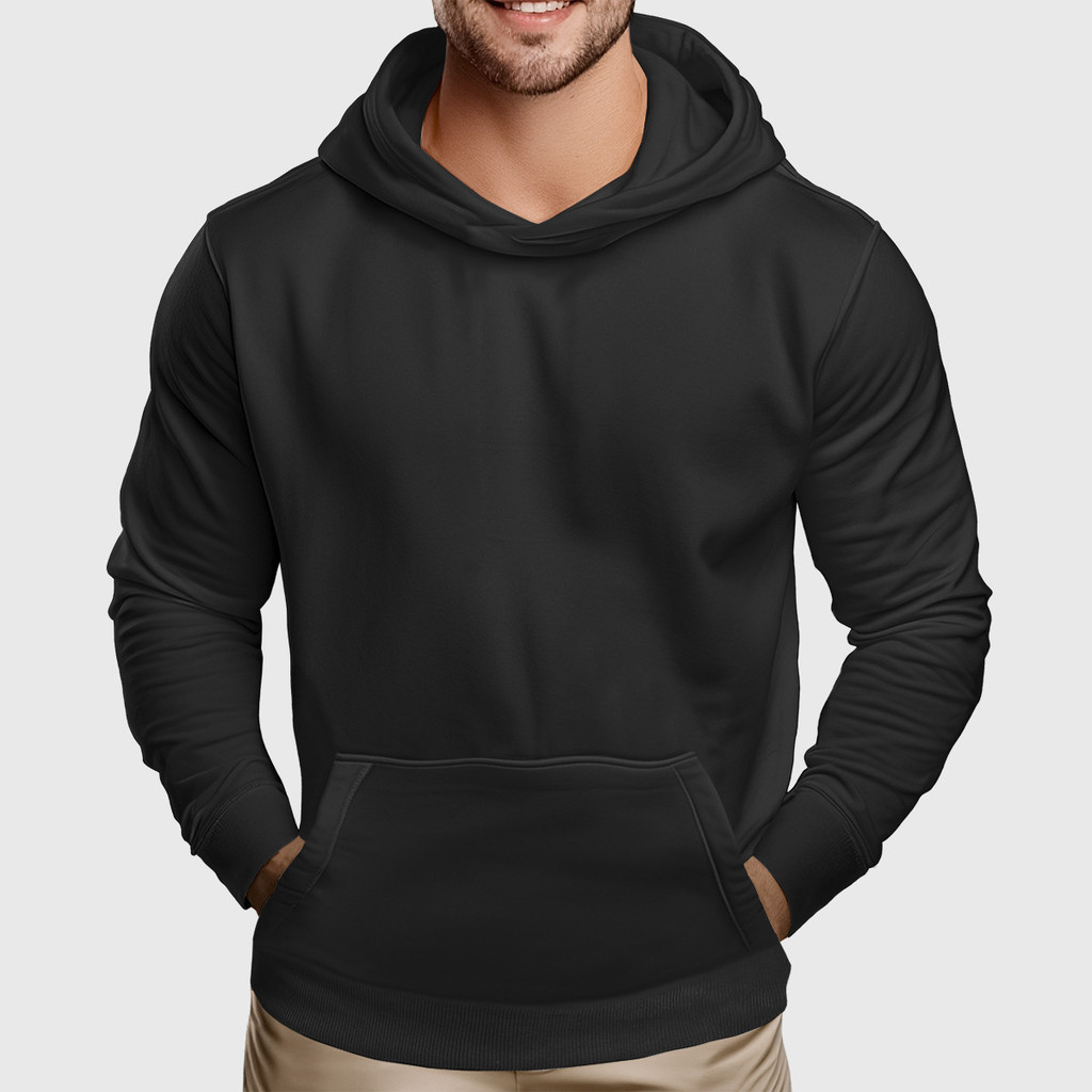 Moletom Liso Masculino E Feminino Blusa De Frio Canguru 100% Algodão Flanelado