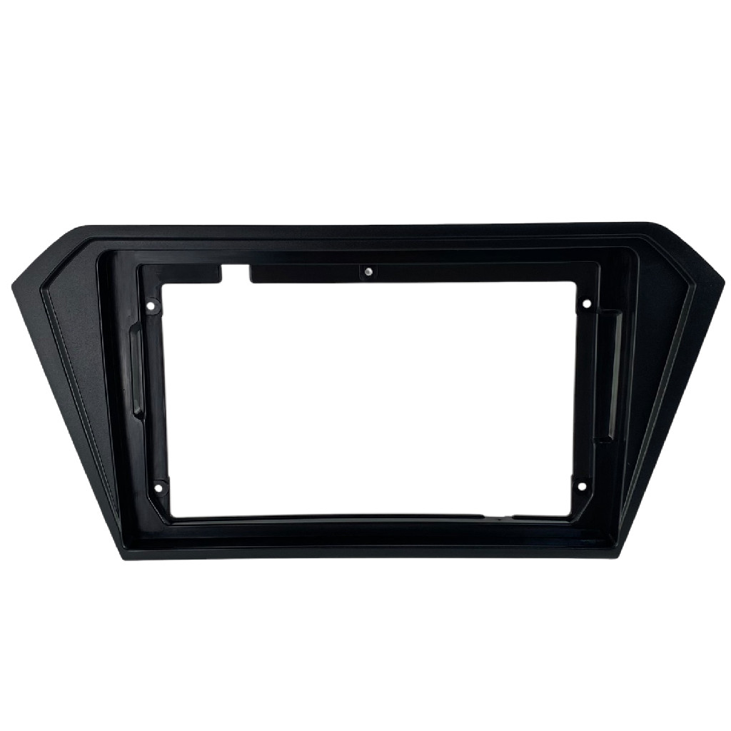 Moldura Painel Central Multimidia 9 Polegadas VW Gol Saveiro Voyage G7 Preto Fosco