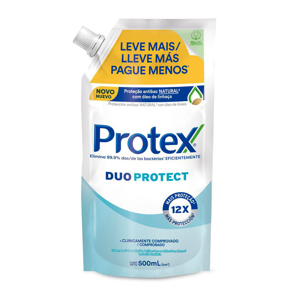 Sabonete Líquido Protex Duo Protect Refil 500ml Leve Mais Por Menos em Oferta na Shopee