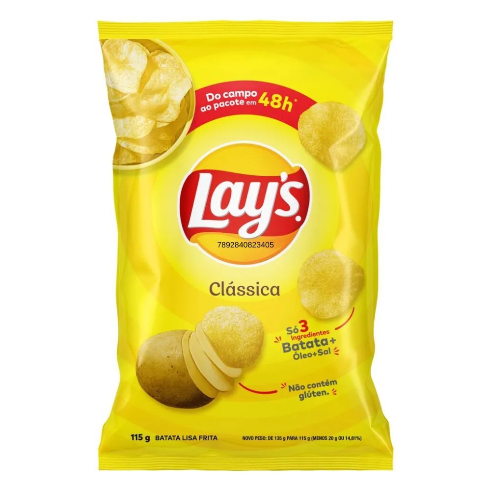 Batata Lays Clássica 115g em Oferta na Shopee