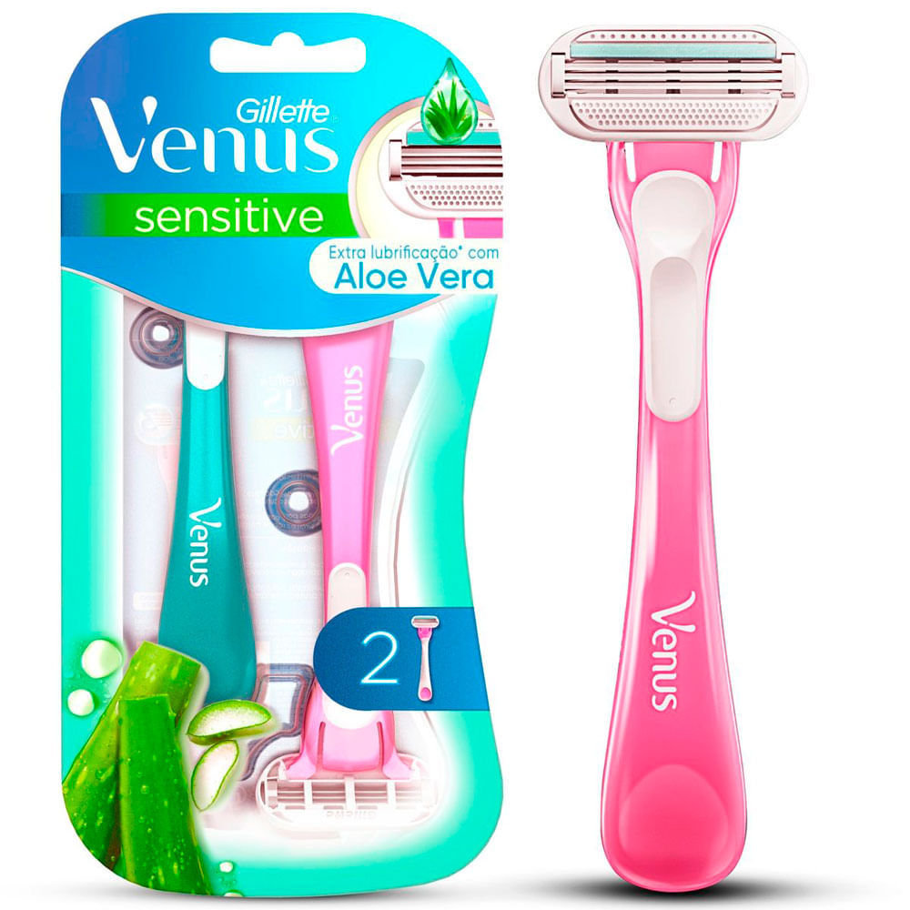 Aparelho de Depilação Gillette Venus Sensitive Descartável 2 Unidades em Oferta na Shopee