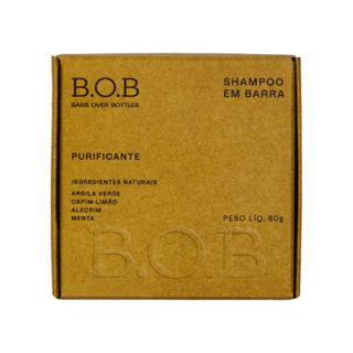Shampoo em Barra Purificante B.O.B Bars Over Bottles 80g em Oferta na Shopee