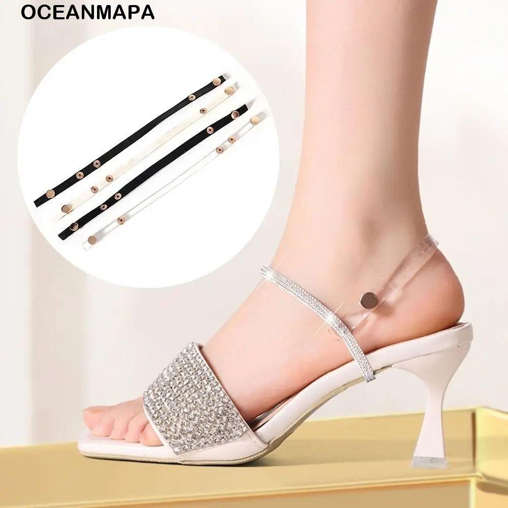 Faixas De Salto Alto OCEANMAPA , Cintos Ajustáveis Para Sapatos , Cadarços Transparentes