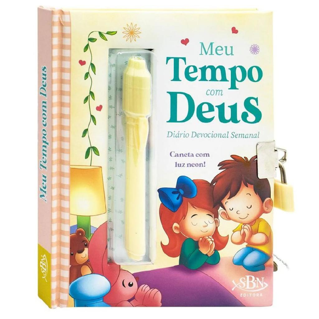 Diário Meus Segredos: Meu Tempo Com Deus Caneta Com Luz Neon