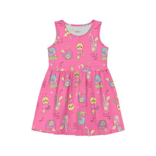 Vestido Regata Infantil Menina Delicado Elian Rosa em Oferta na Shopee